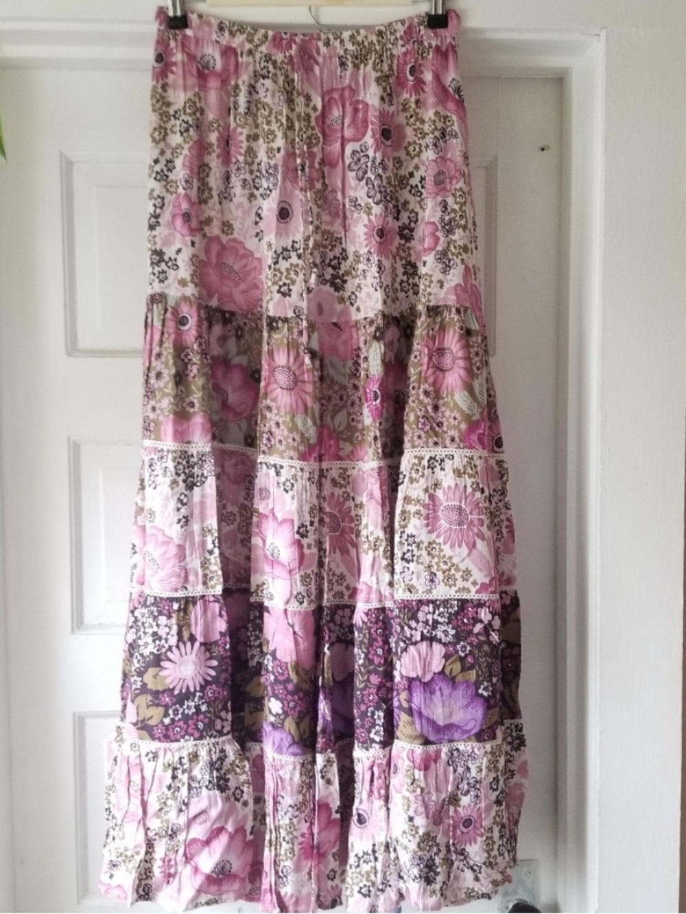 Spell & The Gypsy Collective Desert Daisy Tiered Maxi Skirt M - Boho Floral - Picture 3 of 7